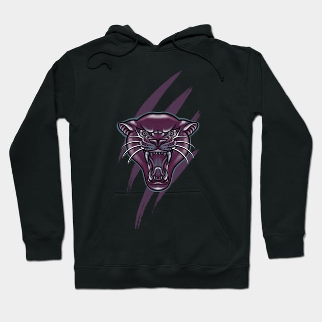 Purple Panther Hoodie by Huldra Tattoo